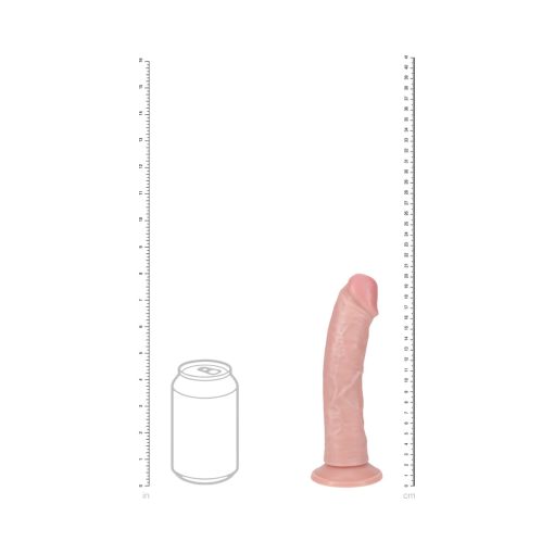 Realrock 8 In. Vibrating Cock Regular Curved Beige - Image 9