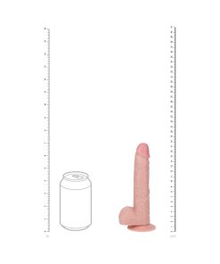 Realrock 7 In. Vibrating Cock With Balls Regular Straight Beige