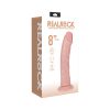 Realrock 8 In. Vibrating And Rotating Cock Regular Curved Beige