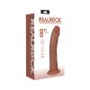 Realrock 8 In. Vibrating And Rotating Cock Regular Curved Tan
