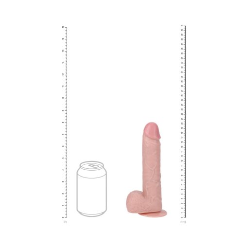 Realrock 8 In. Vibrating And Rotating Cock With Balls Regular Straight Beige - Image 8