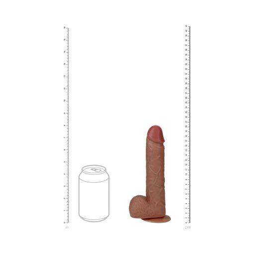 Realrock 8 In. Vibrating And Rotating Cock With Balls Regular Straight Tan - Image 8