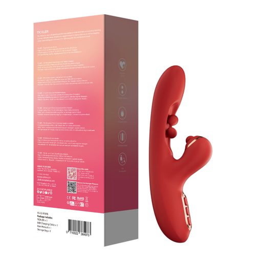 Honey Play Box Tickler Wiggling G-Spot Vibrator & Tapping Clitoral Stimulator Red - Image 6