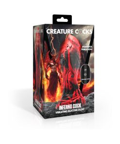 Creature Cocks Inferno Cock Vibrating Silicone Dildo With Remote