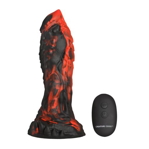 Creature Cocks Inferno Cock Vibrating Silicone Dildo With Remote - Image 2