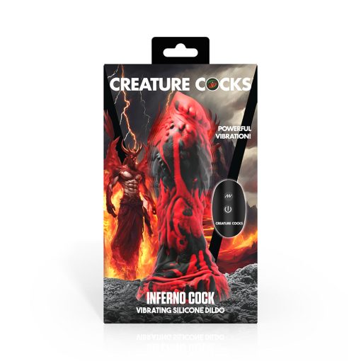Creature Cocks Inferno Cock Vibrating Silicone Dildo With Remote - Image 9