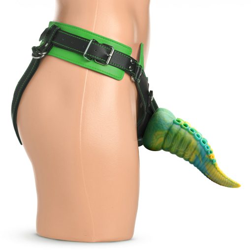 Creature Cocks Horny Play Strap-On Harness Green - Image 3