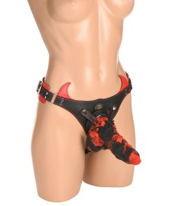 Creature Cocks Horny Devil Strap-On Harness Red