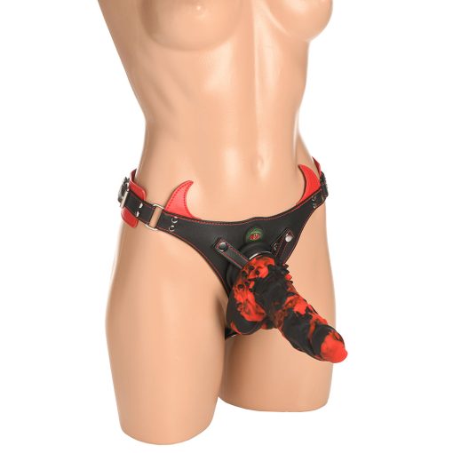 Creature Cocks Horny Devil Strap-On Harness Red - Image 2