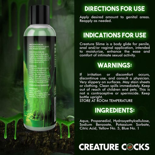 Creature Slime Green Water-Based Lubricant 8 Oz. - Image 9