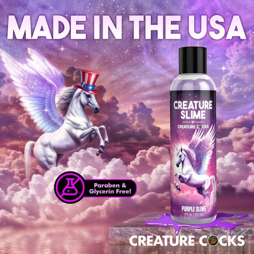 Creature Slime Purple Water-Based Lubricant 8 Oz. - Image 7