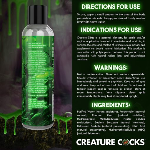 Creature Slime Water-Based Lubricant 8 Oz. - Image 9