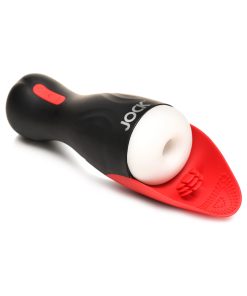 Jock Sucking & Vibrating Masturbator With Tongue