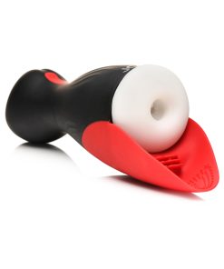 Jock Sucking & Vibrating Masturbator With Tongue