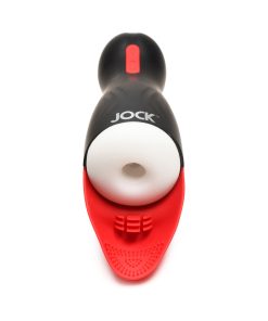 Jock Sucking & Vibrating Masturbator With Tongue