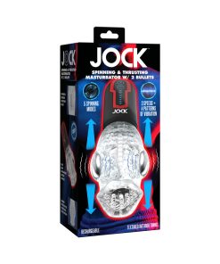 Jock Spinning & Thrusting Masturbator With Dual Vibration