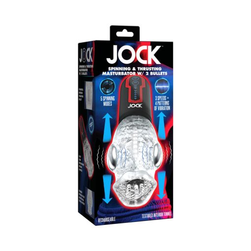 Jock Spinning & Thrusting Masturbator With Dual Vibration