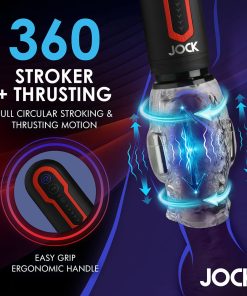 Jock Spinning & Thrusting Masturbator With Dual Vibration