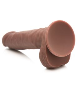 Easy Riders 7 In. Silicone Dildo With Balls Dark