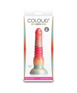 Colours Stacked 6 In. Dildo Red/Gold