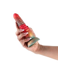 Colours Stacked 6 In. Dildo Red/Gold