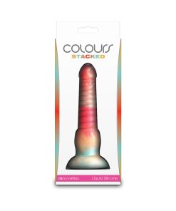 Colours Stacked 6 In. Dildo Red/Gold