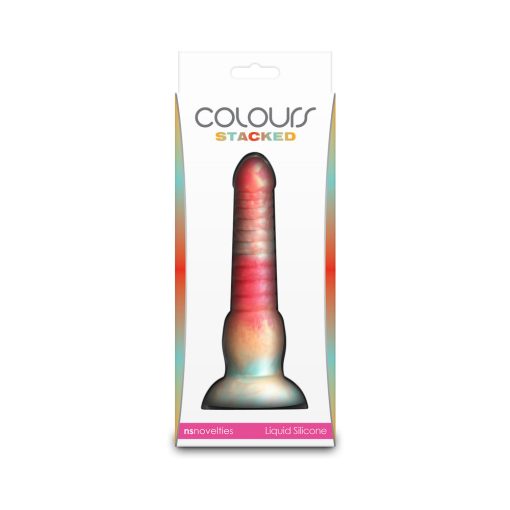 Colours Stacked 6 In. Dildo Red/Gold - Image 4