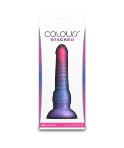Colours Stacked 6 In. Dildo Pink/Blue