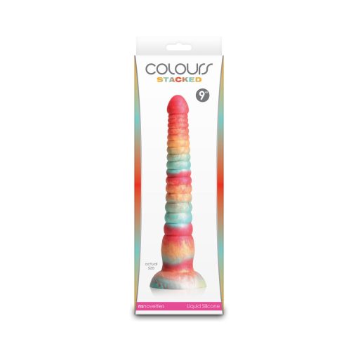 Colours Stacked 9 In. Dildo Red/Gold