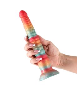Colours Stacked 9 In. Dildo Red/Gold