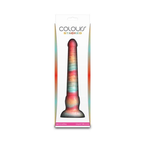 Colours Stacked 9 In. Dildo Red/Gold - Image 4