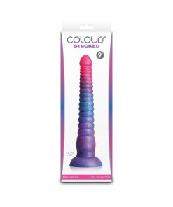 Colours Stacked 9 In. Dildo Pink/Blue