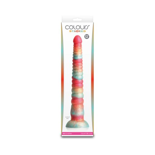 Colours Stacked 12 In. Dildo Red/Gold