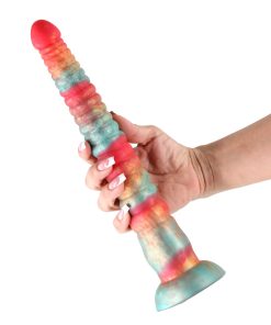 Colours Stacked 12 In. Dildo Red/Gold