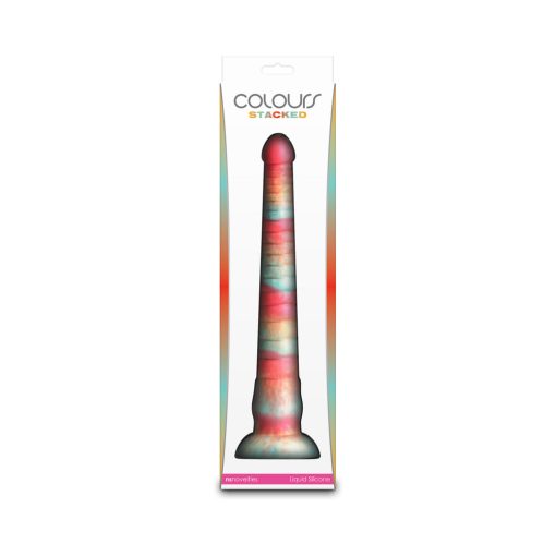 Colours Stacked 12 In. Dildo Red/Gold - Image 4