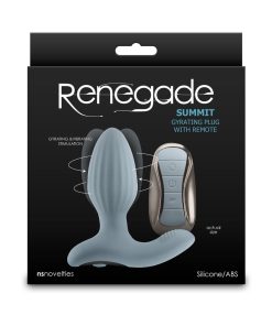 Renegade Summit Rechargeable Gyrating Plug With Remote Gray