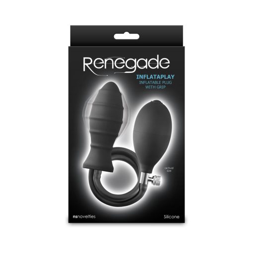Renegade Inflataplay Inflatable Plug With Grip Black