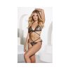 Allure Kitten Sticky & Sweet Bralette And Open Panty Set Black O/S