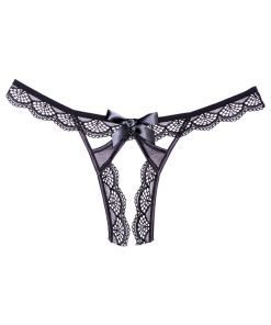 Allure Adore Peach-Y Panty Black O/S