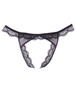 Allure Adore Peach-Y Panty Black O/S