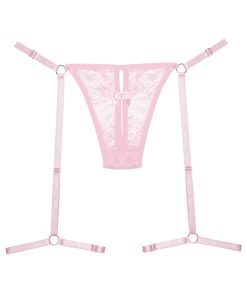 Allure Adore Say It With Garters Panty Pink O/S