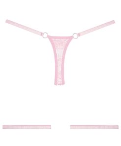 Allure Adore Say It With Garters Panty Pink O/S
