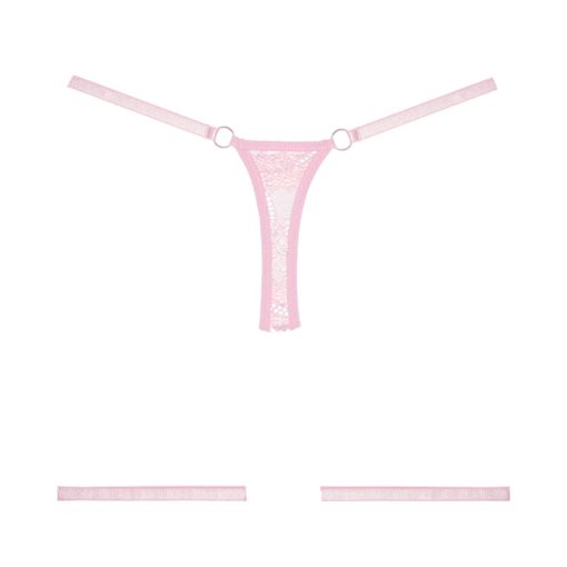 Allure Adore Say It With Garters Panty Pink O/S - Image 4