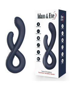 Adam & Eve Dual-Ended Bendable Vibrator – Twisted Rabbit & Clit Toy