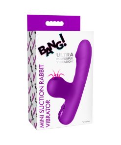Bang! Mini Suction Rabbit Vibrator – Dual Stimulation (Purple, Rechargeable)