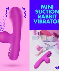 Bang! Mini Suction Rabbit Vibrator – Dual Stimulation (Purple, Rechargeable)