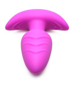 Bang! Rotating & Vibrating Silicone Butt Plug With Remote Purple