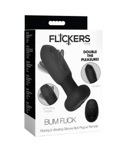 Flickers Bum Flick Flicking & Vibrating Silicone Butt Plug With Remote