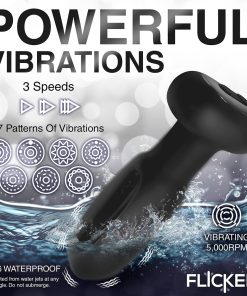 Flickers Bum Flick Flicking & Vibrating Silicone Butt Plug With Remote