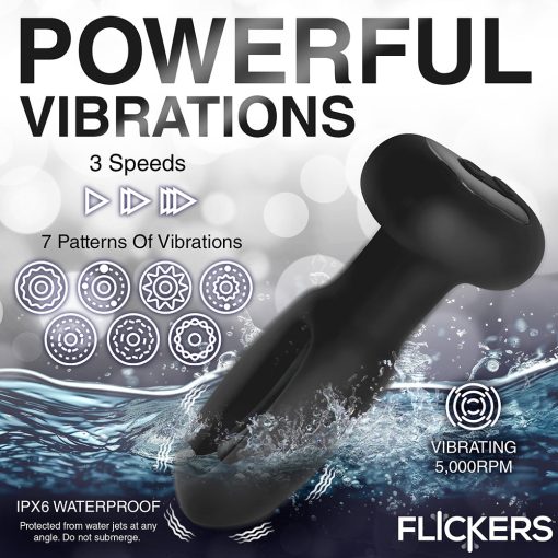 Flickers Bum Flick Flicking & Vibrating Silicone Butt Plug With Remote - Image 12